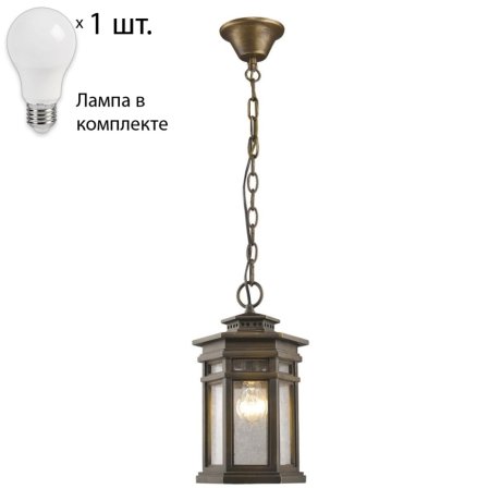 Уличный подвесной светильник с лампочкой Favourite 1458-1P+Lamps А60