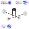 Потолочная люстра Crystal Lux с поддержкой Маруся FIDEL PL4 BLACK-М