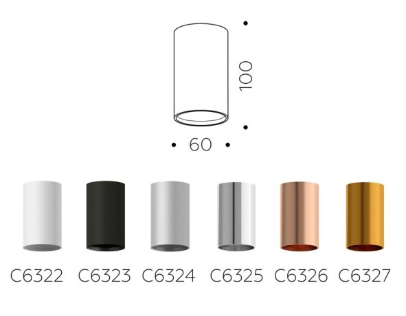 Корпус светильника накладной для насадок D60mm Ambrella light Diy Spot C6322