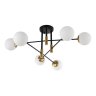 Потолочная люстра Crystal Lux с лампочками FIDEL PL6 BLACK+Lamps E27 P45