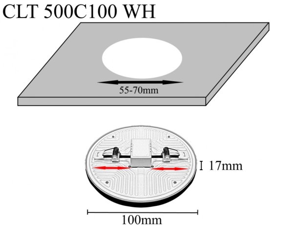 Встраиваемый светильник Crystal Lux CLT 500C100 WH