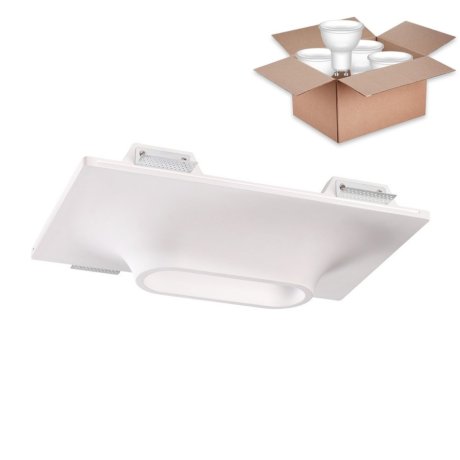 Встраиваемый светильник с лампочками Novotech Cail 370496+Lamps Gu10