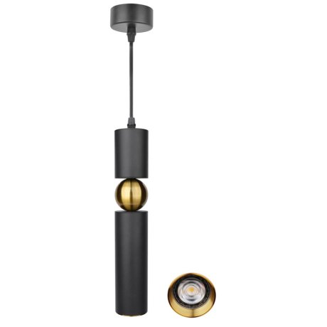 Светильник с лампочкой Arte lamp Ran A3162SP-1BK+Lamps Gu10