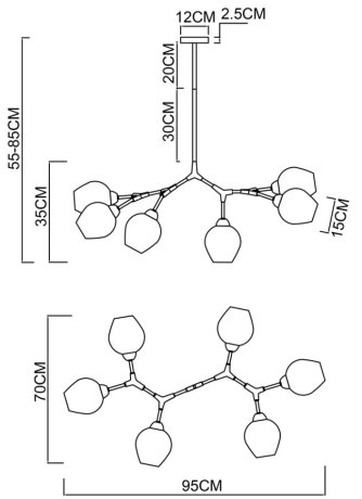 Люстра на штанге Arte Lamp Yuka  A4103SP-6CC
