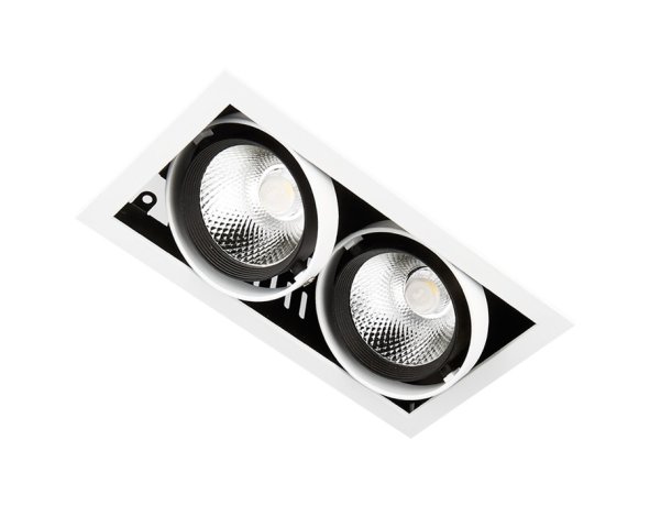 Встраиваемый светодиодный светильник Ambrella light Cardano T812 BK/CH 2*12W 4200K