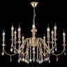 Люстра подвесная Crystal Lux с лампочками MERCEDES SP6+6 GOLD/COLOR+Lamps E14 Свеча