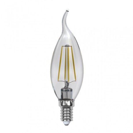 Лампа светодиодная филаментная Uniel E14 5W 3000K прозрачная LED-CW35-5W/WW/E14/CL/MB GLM10TR