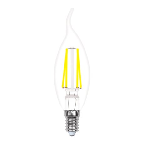Лампа светодиодная филаментная Uniel E14 5W 3000K прозрачная LED-CW35-5W/WW/E14/CL/MB GLM10TR