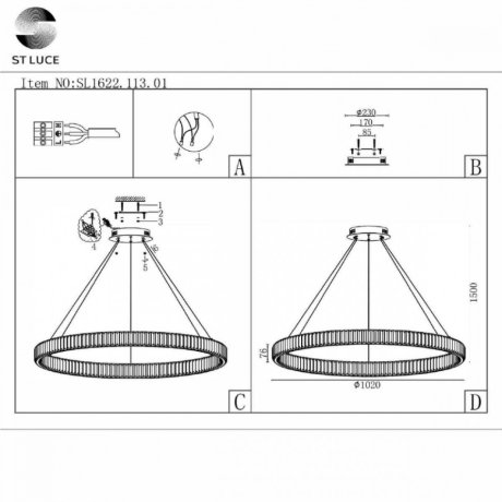 Подвесная люстра ST-Luce Tivoli SL1622.113.01