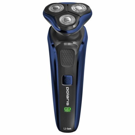 Электробритва POLARIS PMR 0309RC PRO 5, 3 головки, аккумулятор, сухое и влажное бритье, синяя, 54835 (456717)