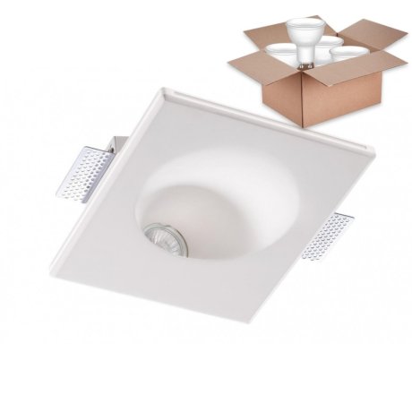 Встраиваемый светильник с лампочкой Novotech Cail 370497+Lamps Gu10