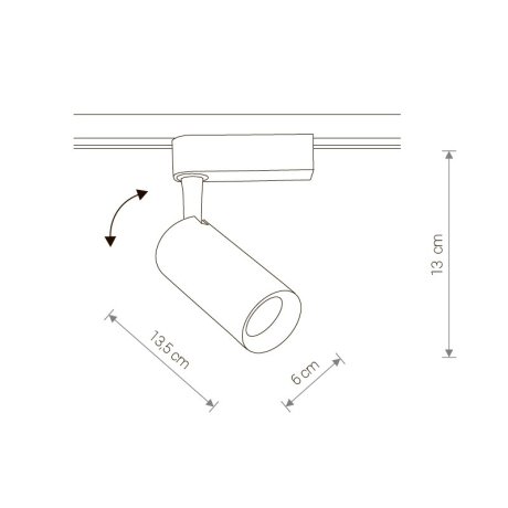 Однофазный LED светильник 20W 4000К для трека Nowodvorski Profile Iris 9006