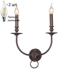Бра Crystal Lux с лампочками Suerte Brown AP2+Lamps E14 Свеча