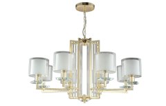 Подвесная люстра Crystal Lux NICOLAS SP-PL8 GOLD/WHITE