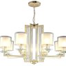 Подвесная люстра Crystal Lux NICOLAS SP-PL8 GOLD/WHITE
