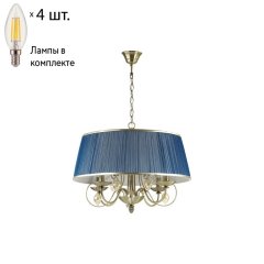 Подвесная люстра с лампочками Odeon Light Niagara 3921/4+Lamps E14 Свеча