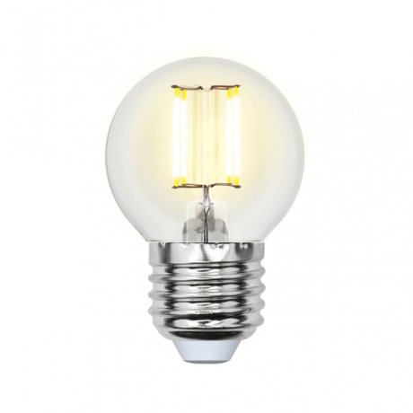 Филаментная лампа E27 5W 3000К (теплый) Multibright Uniel LED-G45-5W-WW-E27-CL-MB GLM10TR (UL-00002370)