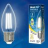 Диммируемая светодиодная лампа E27 5W 3000K (теплый) Air Uniel LED-C35-5W-WW-E27-CL-DIM GLA01TR (UL-00003643)