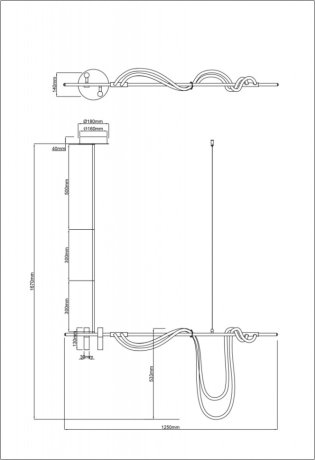 Подвесной светильник Arte Lamp Klimt A2850SP-45BK