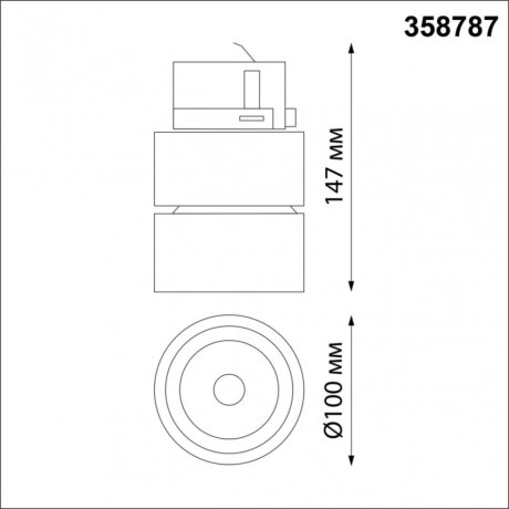 Трехфазный LED светильник 25W 4000К для трека Groda Novotech 358787