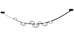 Подвесной светильник Crystal Lux BOSQUE SP7 L3000 BLACK/TRANSPARENT