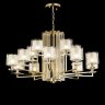 Подвесная люстра Crystal Lux Medea с лампочками NICOLAS SP-PL10+5 GOLD/WHITE+Lamps E14 P45
