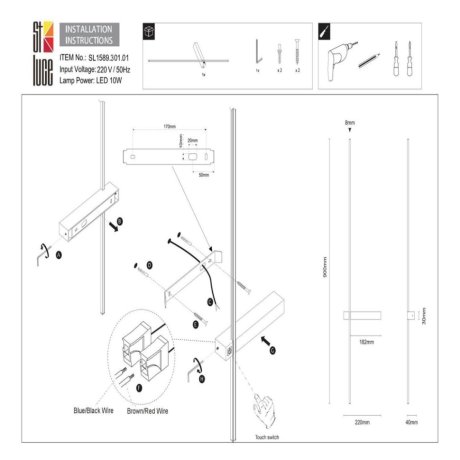 Настенный светодиодный светильник ST Luce Astente SL1589.301.01