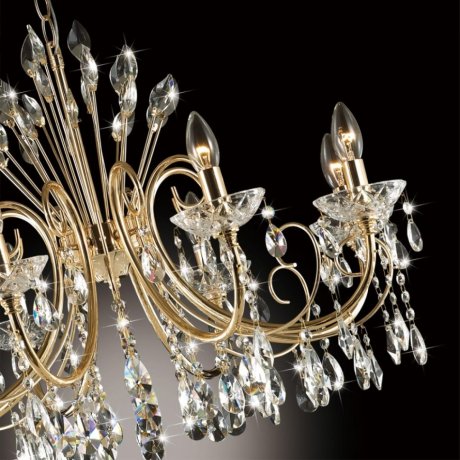 Подвесная люстра с лампочками Odeon Light Versia 4977/8+Lamps E14 Свеча