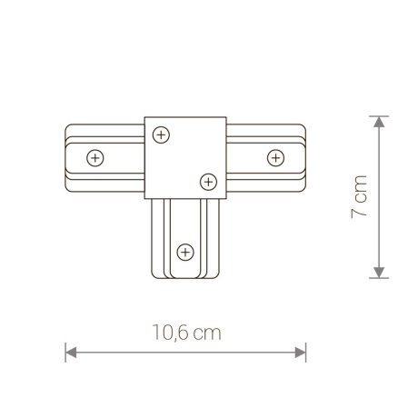 Соединитель Т-образный для однофазного шинопровода Nowodvorski Profile 9186
