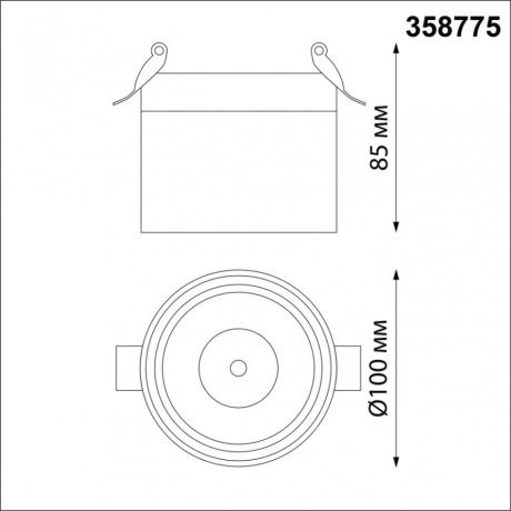 Встраиваемый светодиодный светильник Novoteh Groda 358775