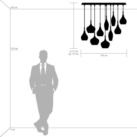 803125 Подвес Lightstar с поддержкой Алисы, Pentola chrome/black