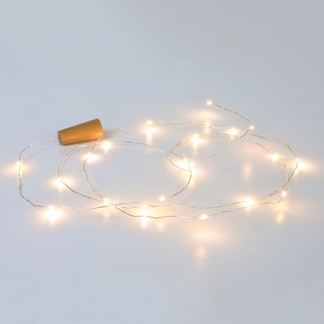 1м. Электрогирлянда ''Пробка'' на батарейках (теплый) 10LED IP20 Vegas 55128