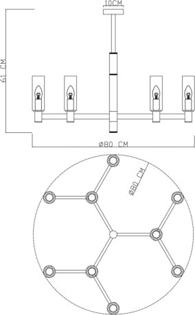 Люстра на штанге Divinare Barolo 2654/17 LM-9