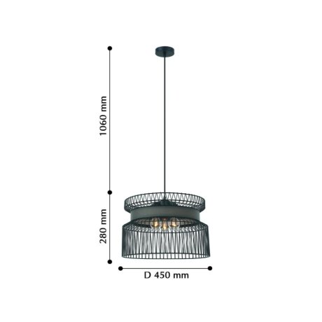 Подвесная люстра с лампочками Favourite Korb 2363-2P+Lamps E27 P45