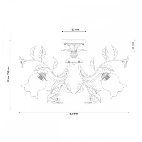 Потолочная люстра Lucia Tucci с поддержкой Маруся Fiori Di Rose 114.8-М