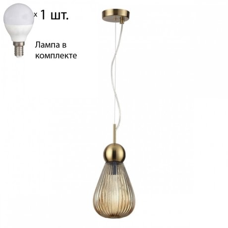 Подвесной светильник Odeon Elica с лампочкой 5402/1+Lamps E14 P45