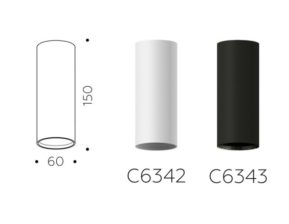 Корпус светильника накладной для насадок D60mm Ambrella light Diy Spot C6356