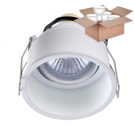 Встраиваемый светильник с лампочкой Novotech Cloud 370563+Lamps Gu10
