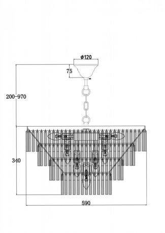 Подвесная люстра Maytoni Colonne MOD093PL-13BS