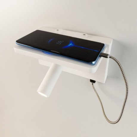 Спот с беспроводной зарядкой для смартфонов Qi и USB выходом Citilux Декарт CL704370