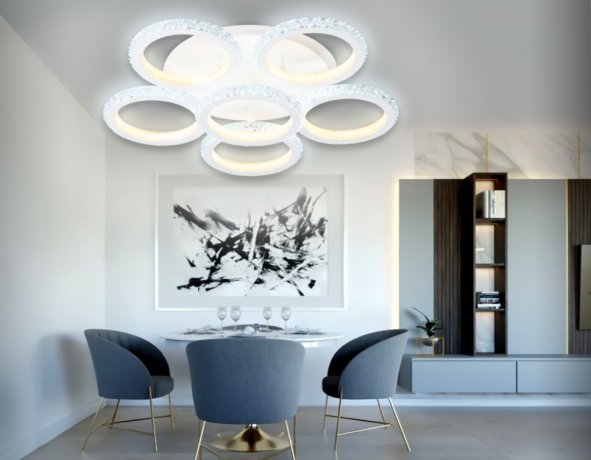 Потолочная дммируемая люстра с пультом ДУ Ambrella light Original FA9531