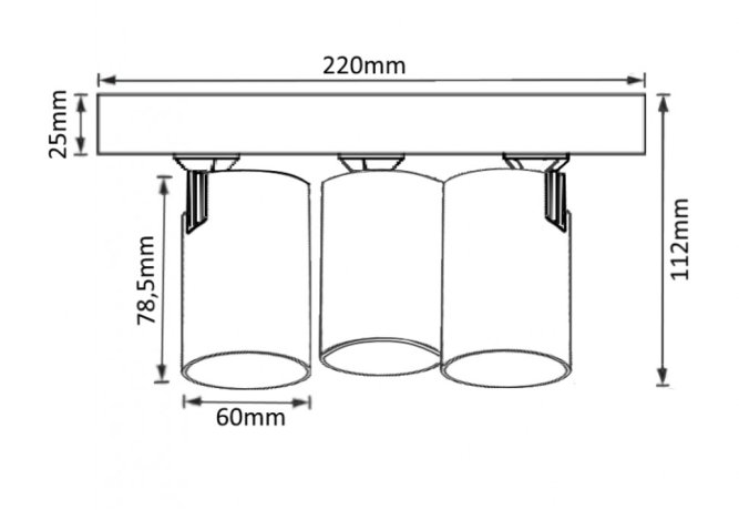 Спот Crystal Lux CLT 017W3 D230 WH