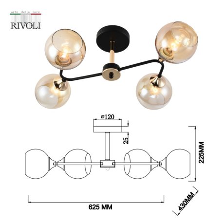 Потолочная люстра Rivoli Alison 3138-304 (Б0055385)
