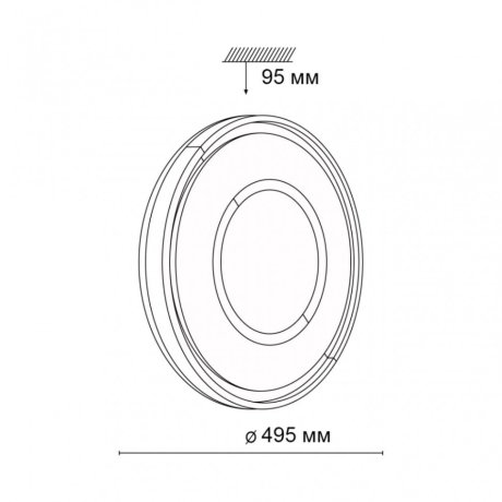 Настенно-потолочный светодиодный диммируемый светильник с Bluetooth и пультом ДУ Sonex Stoki 3046/EL