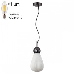 Подвесной светильник Odeon Elica с лампочкой 5418/1+Lamps E14 Свеча