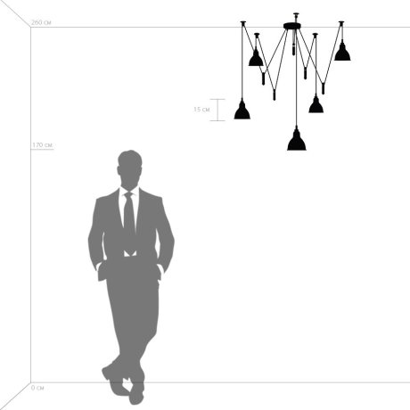 Подвесная люстра-паук Lightstar с поддержкой Маруся Acrobata 761057