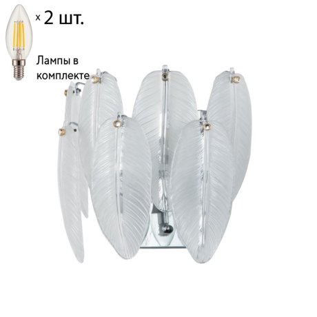 Настенный светильник с лампочками Favourite Beluta 3018-2W+Lamps E14 Свеча