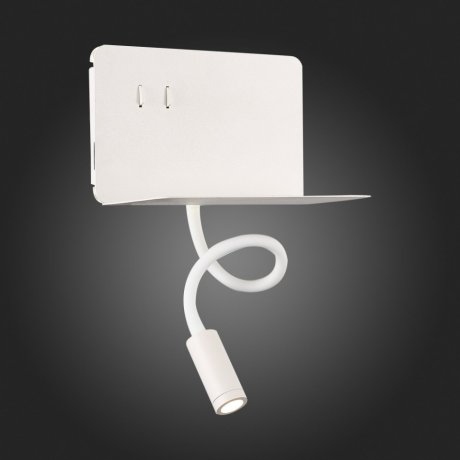 Настенный светодиодный светильник спот с полочкой, USB порт ST Luce Pinaggio SL1576.501.02