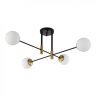 Потолочная люстра Crystal Lux с лампочками FIDEL PL4 BLACK+Lamps E27 P45