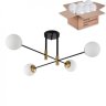 Потолочная люстра Crystal Lux с лампочками FIDEL PL4 BLACK+Lamps E27 P45